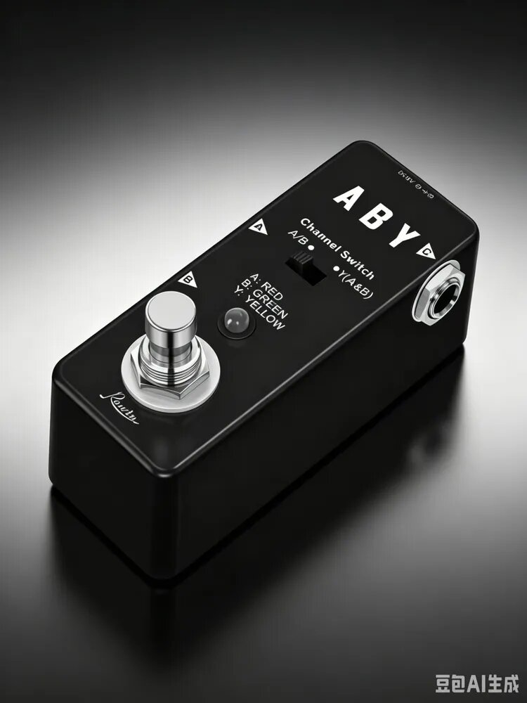 Rowin LEF-330 педаль переключателя каналов ABY для электрогитары, двусторонний разветвитель сигнала, истинный байпас, металлический корпус