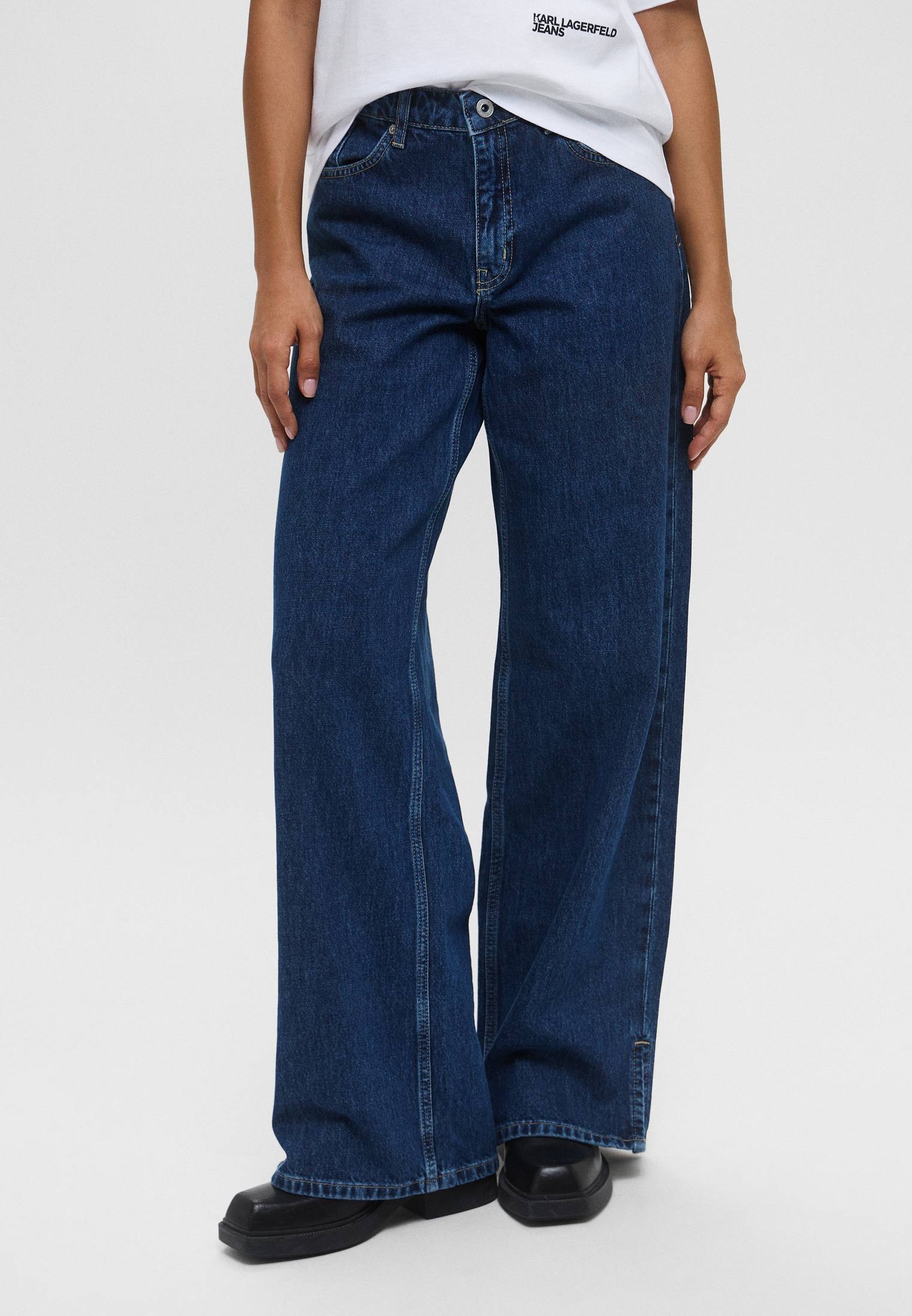 Джинсы широкие KARL LAGERFELD JEANS