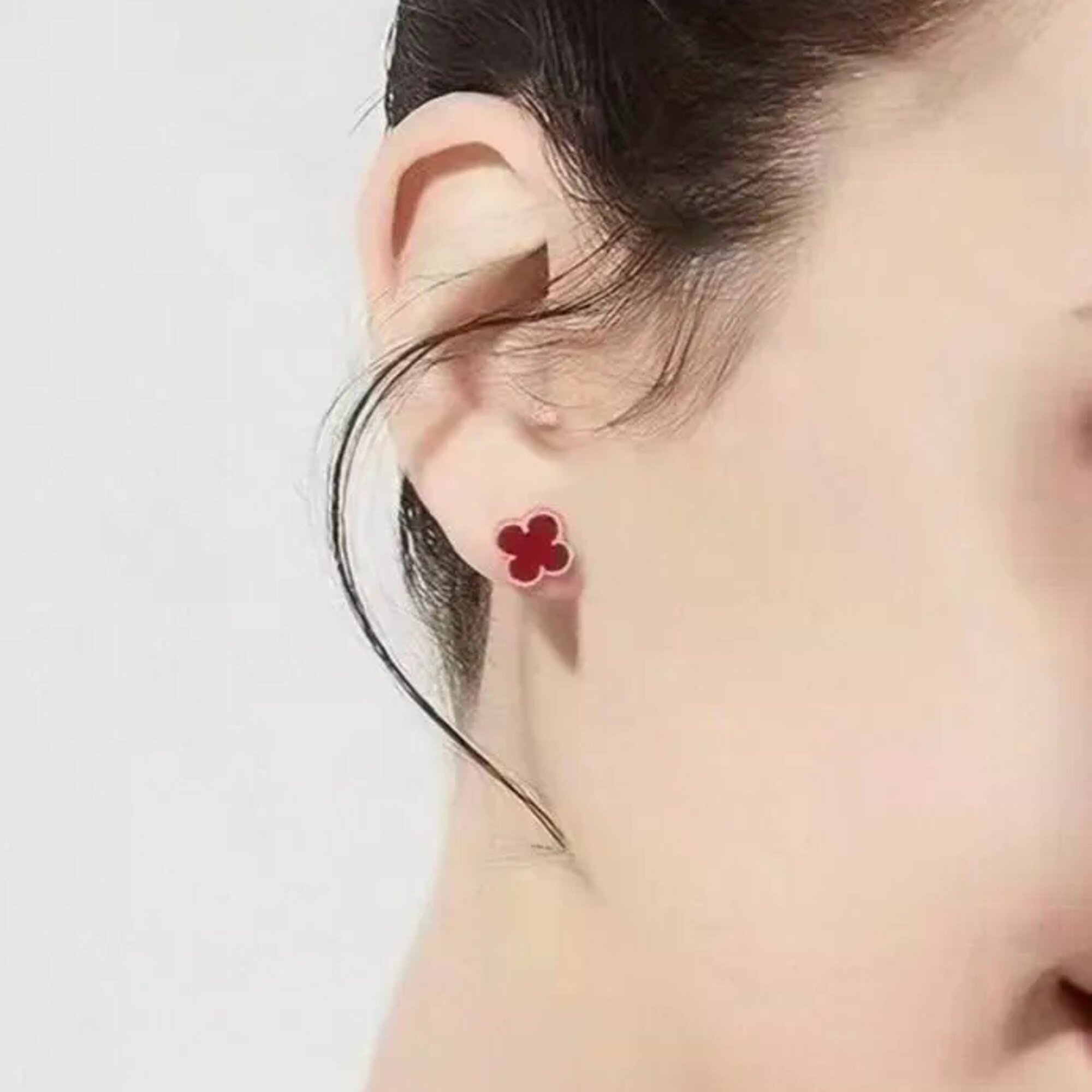 Серьги пусеты, фианит