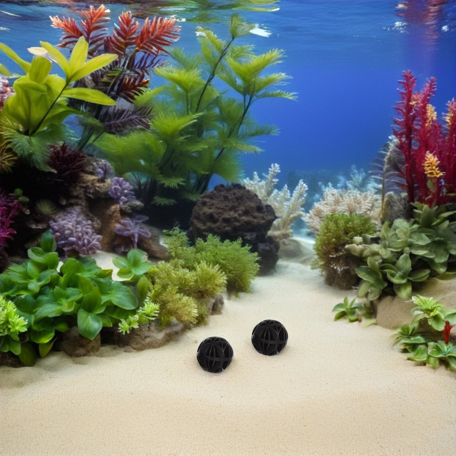 Черные биофильтры из abs для аквариума и пруда, 60 штук для очистки воды