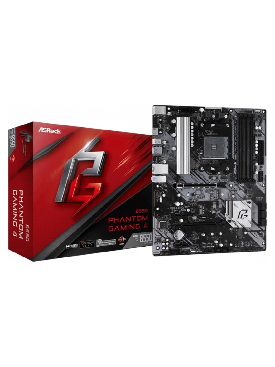 Материнская плата Asrock B550 PHANTOM GAMING 4 (AM4, ATX)