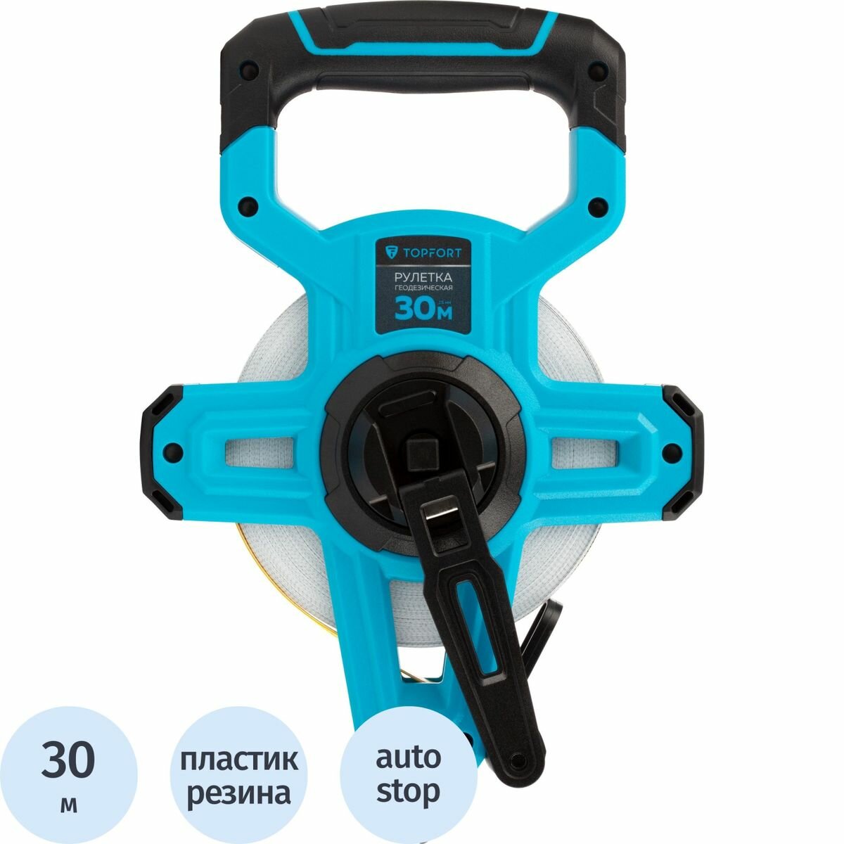 Рулетка геодезическая Topfort Geo 30 м х 15 мм (2019141) (2019141)