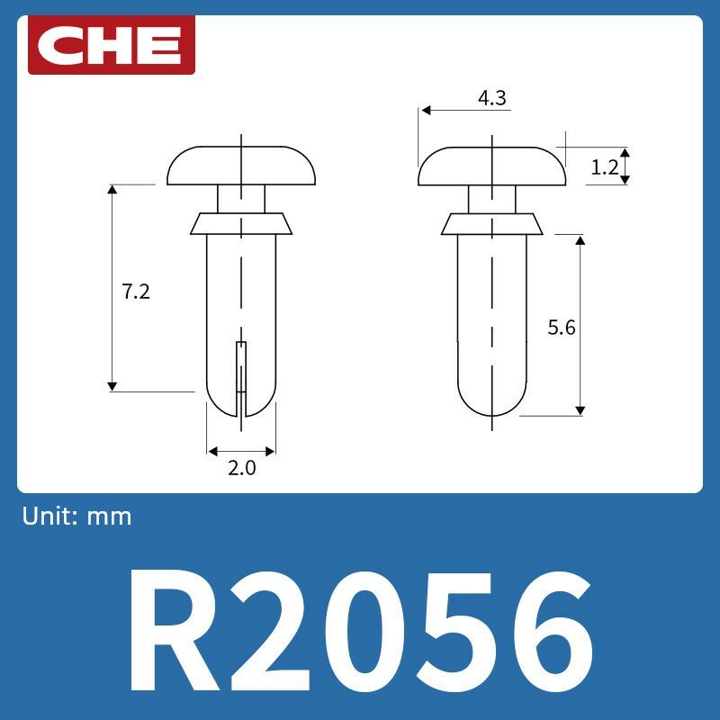 Белые пластиковые нейлоновые пресс-зажимные заклепки R2056, 1000 шт. для печатных плат с расширением