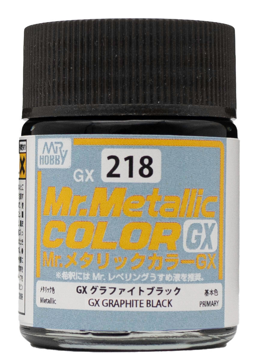 GX218 краска художественная т. м. MR.HOBBY 18мл Graphite Black