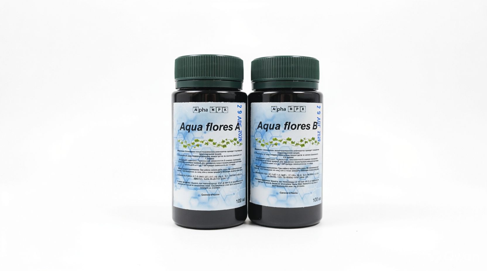 Комплексное удобрение на стадию цветения Alpha NPK (Альфа НПК) Aqua Flores A + B 100 мл
