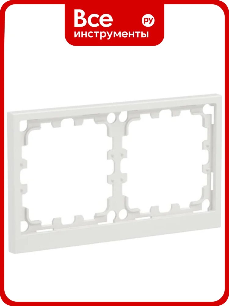 Рамка DKC KANT 2 поста 4 модуля, белый матовый, 1 шт 7010904DIY