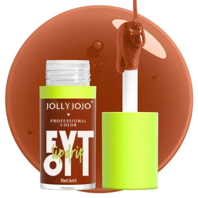 JOLLY JOJO PROFESSIONAL MAKEUP Lip Fat Oil Lip Drip, увлажняющий, блестящий и веганский тонированный блеск для губ - Пропущенный вызов (Прозрачный розовый)