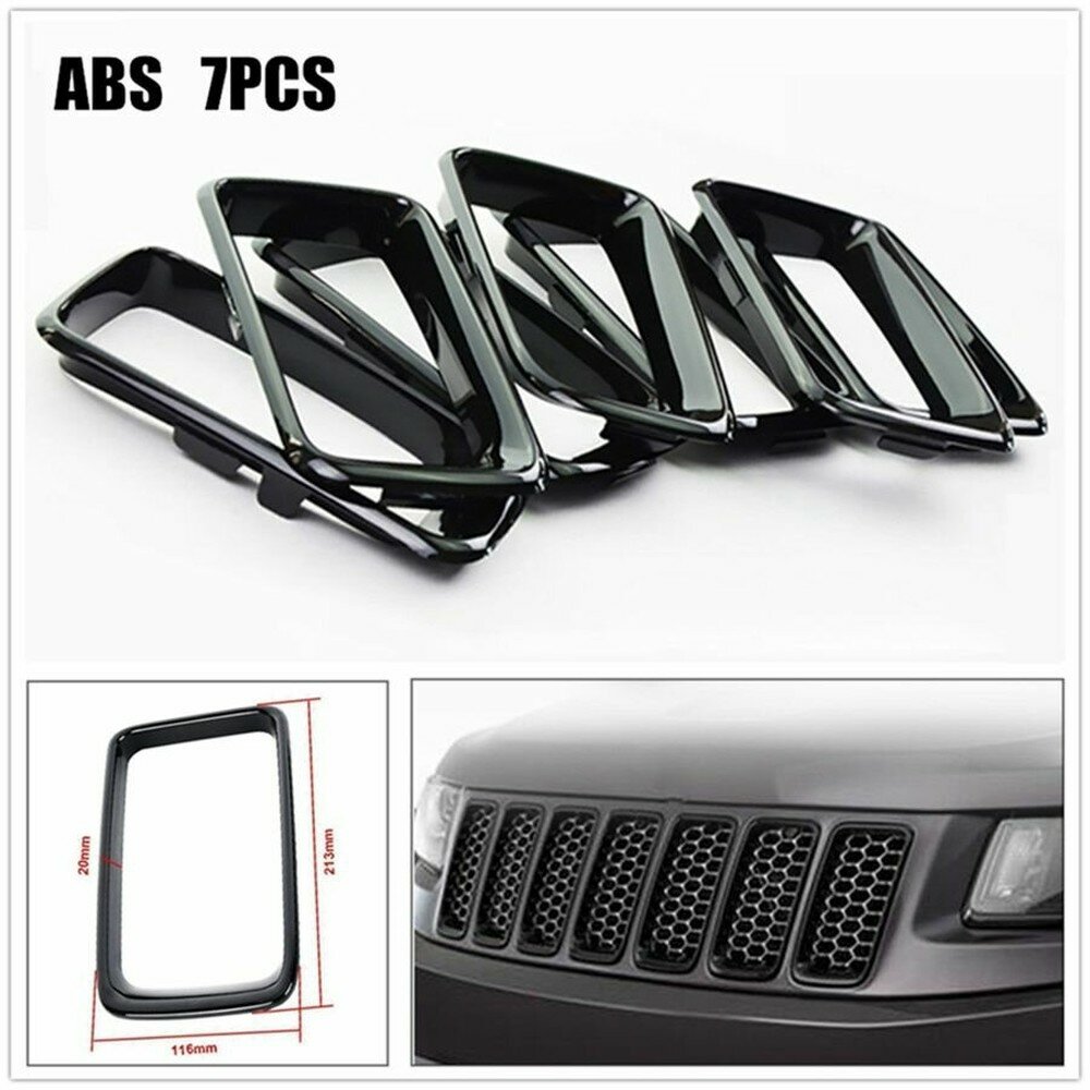 Решётка радиатора для Jeep Grand Cherokee, передняя, декоративная, чёрная