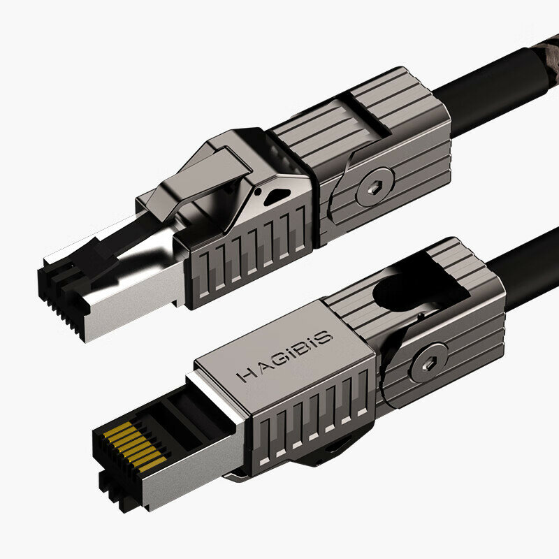 Hagibis CAT8 Gigabit Ethernet Cable Чистая медь двойная экранировка высокоскоростной сетевой кабель 8-жильный с