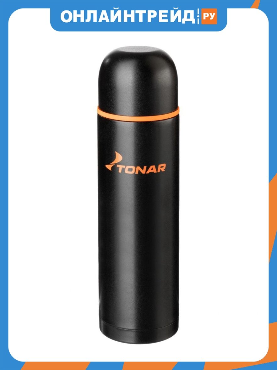 Тонар Термос (HS. TM-026) 1200ML черный (дополн. пласт. чашка)