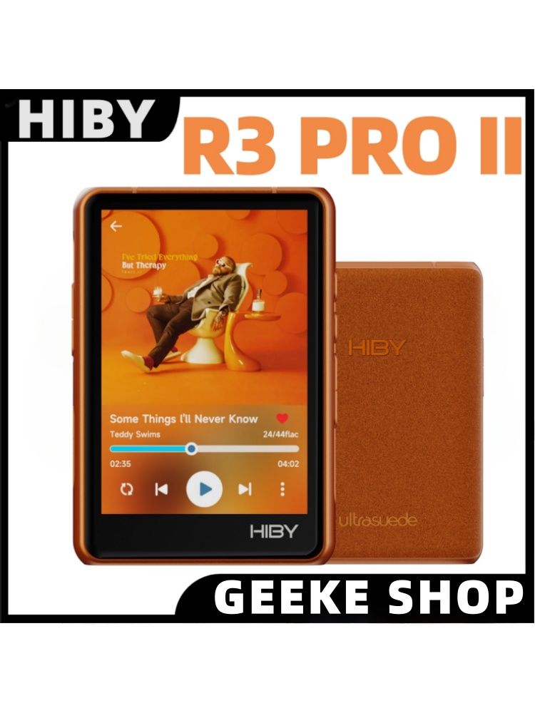 HiBy MP3-плеер, оранжевый, прозрачный
