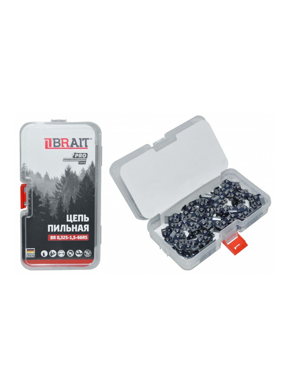 Цепь пильная BR 0,325-1,5-66 RS PRO (футляр) немецкая сталь