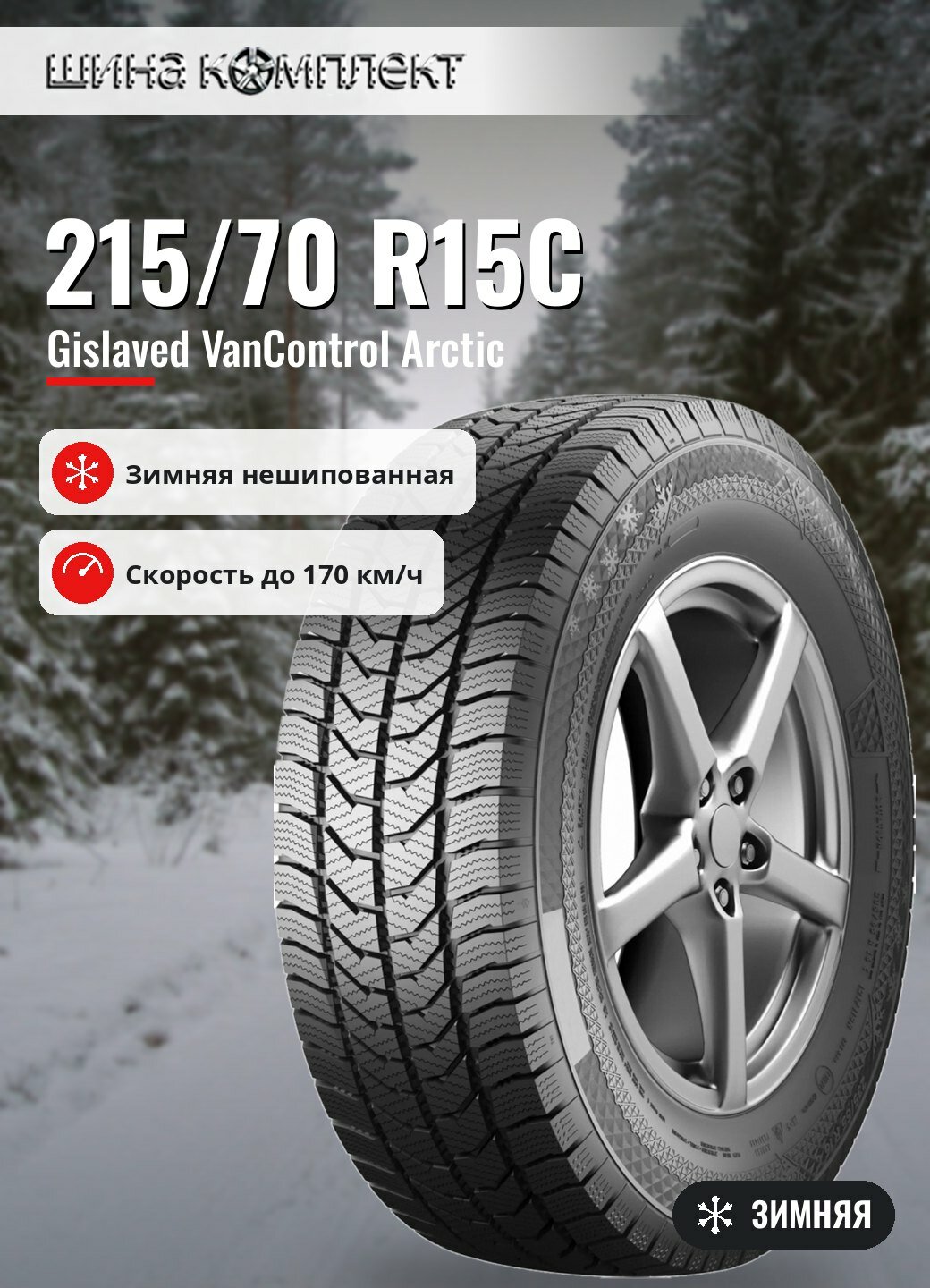 Автомобильная шина Gislaved VanControl Arctic 215/70 R15C 109/107R зимняя