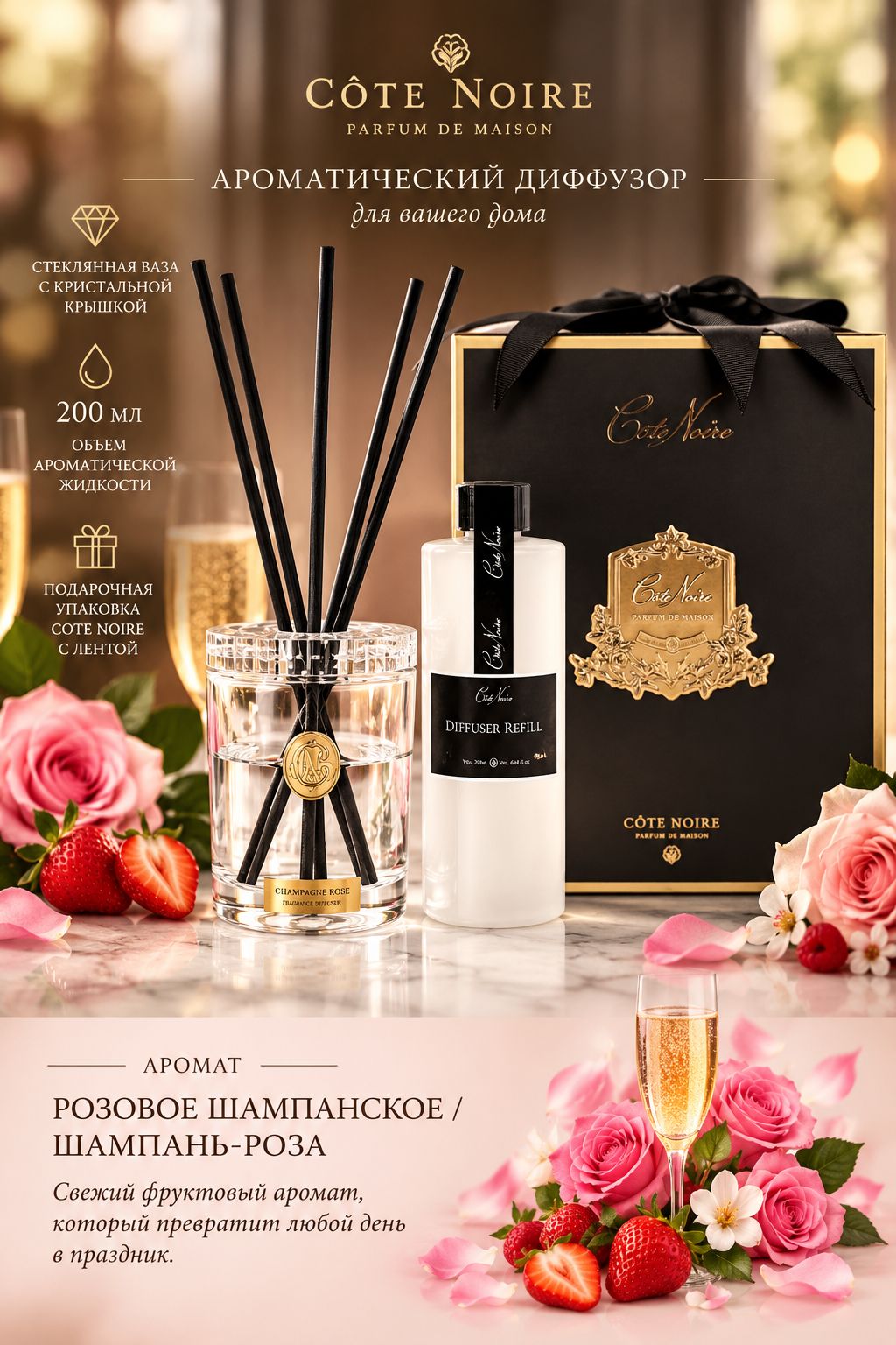 Диффузор Pink Champagne 200мл