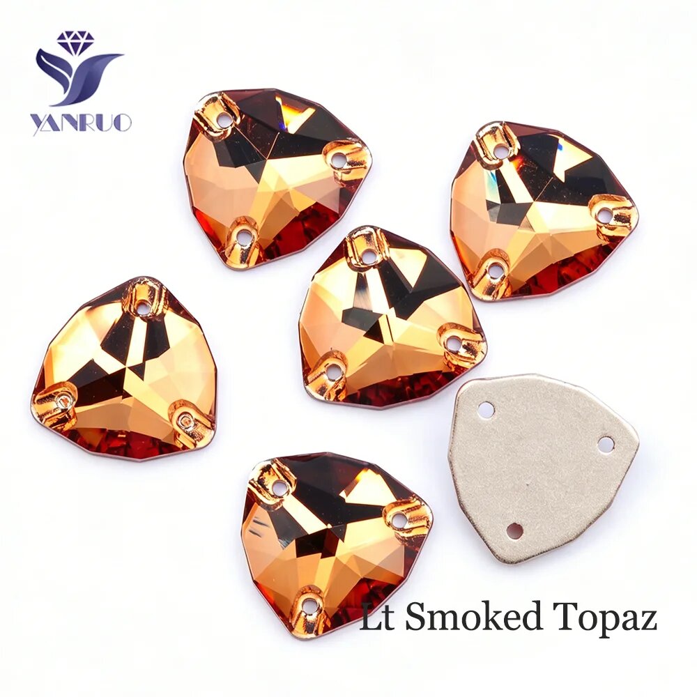 Стеклянные кристаллы YANRUO 3272, Lt Smoked Topaz