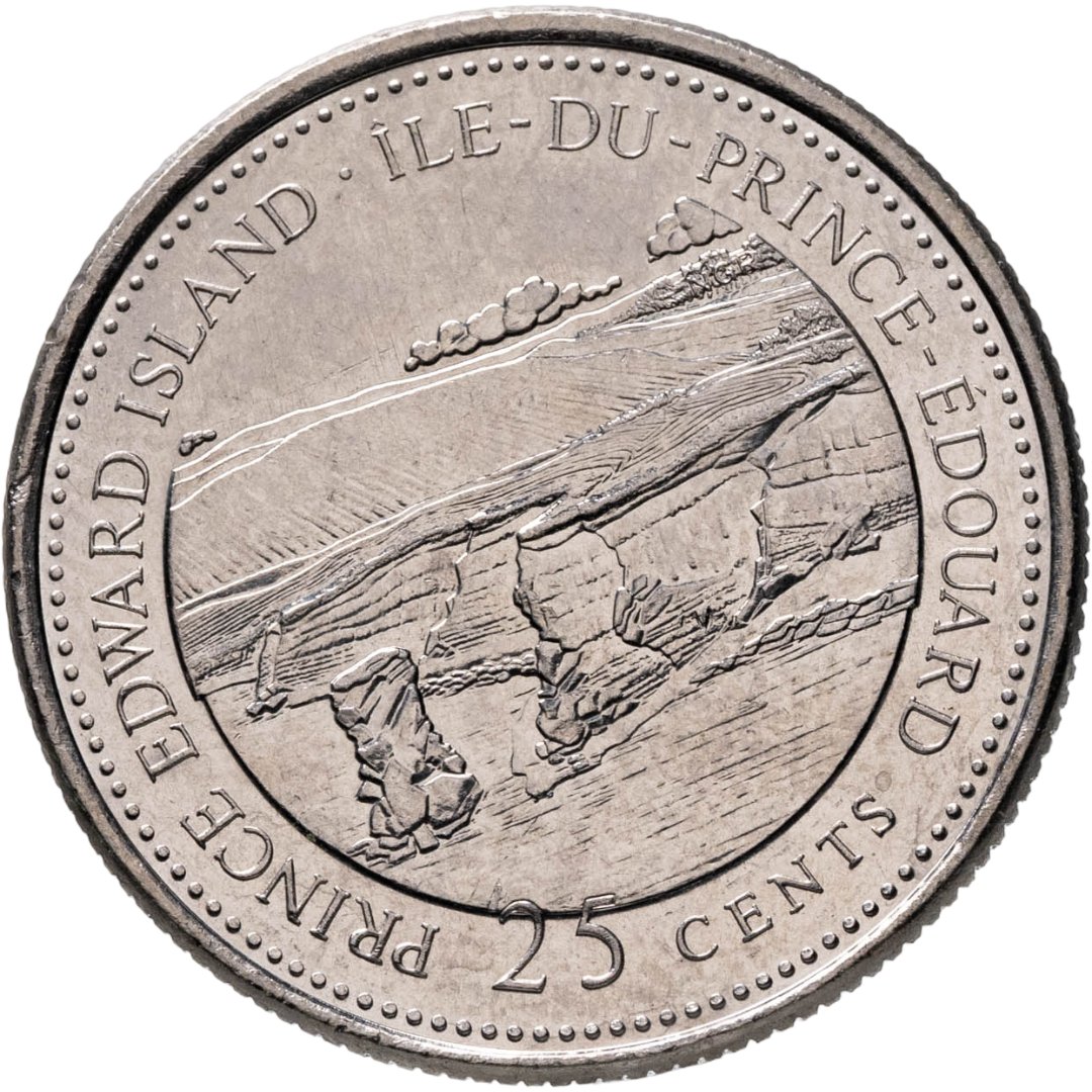Канада 25 центов cents 1992 "Остров Принца Эдуарда", Никель, в сохранности UNC
