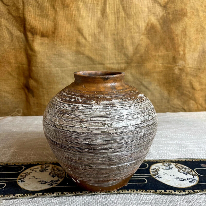 Керамический горшок Zero Point Wabi-Sabi Brushed, ручной работы из грубой глины, ретро ваза для суккулентов