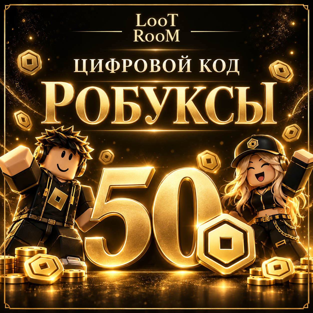 Подарочная карта на 50 Робуксов для всех стран | Роблокс пополнение | Robux GiftCard |
