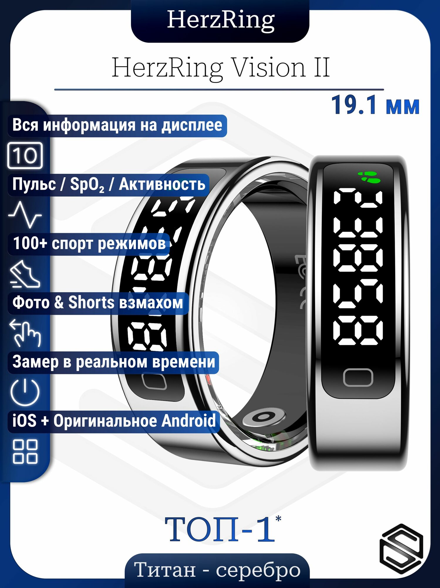 Умное кольцо HerzRing Vision 2