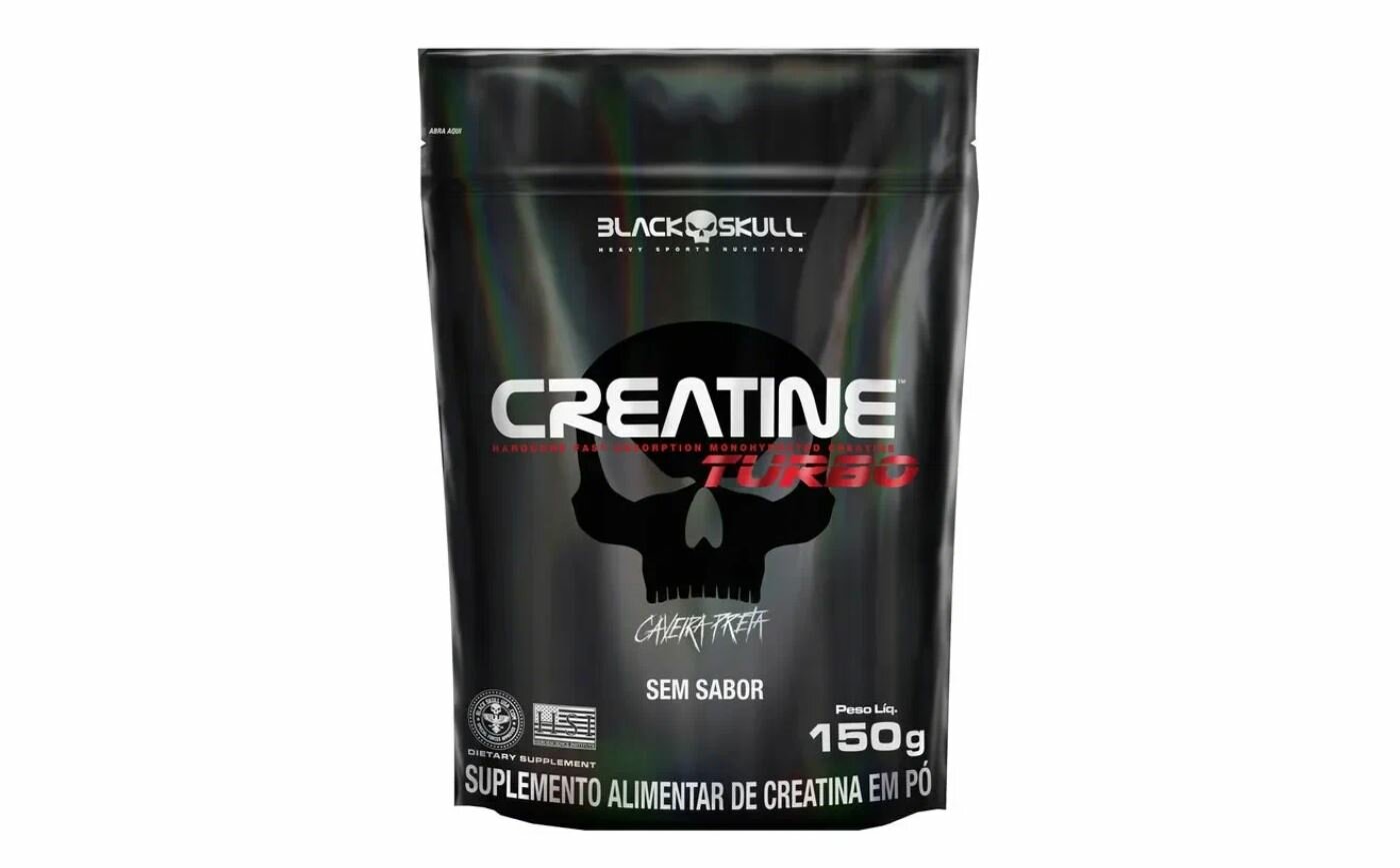 Black Skull, Refil Creatine Turbo, Креатин, 150 г (Нейтральный вкус)