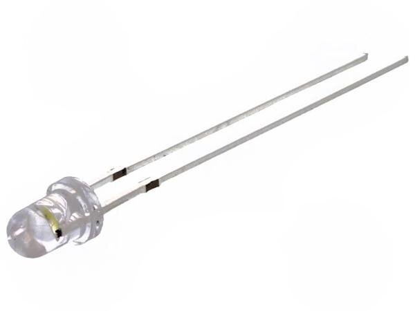 OPTOSUPPLY OSW5DK3131A-12V Светодиод 3мм белый холодный 3000-4200мкд 30° Шаг 2,54мм 1шт