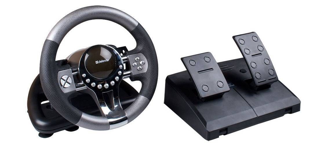 Руль игровой для пк, USB 3.0, D-Pad - 8, Forsage GTR, Defender (64367)