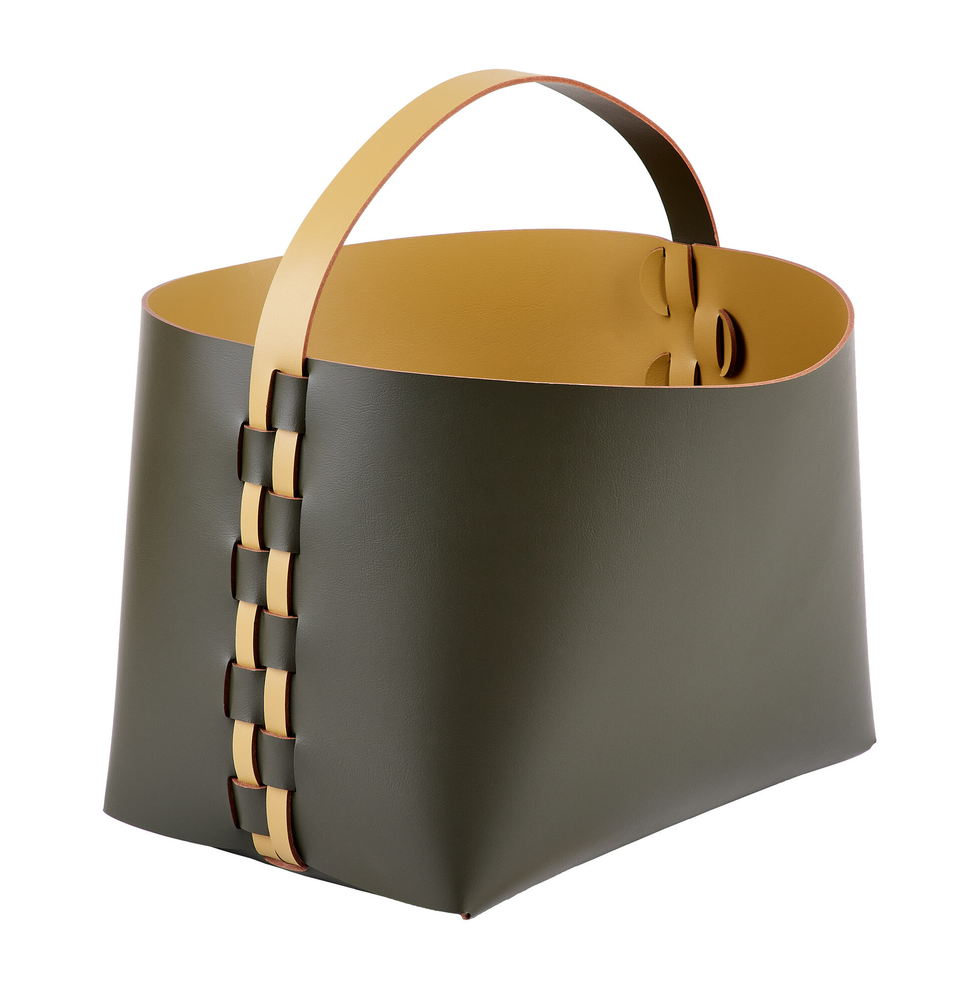 Корзина Helena с ручкой 40x39xН36 (Н28) цвета Оливки (Olive)