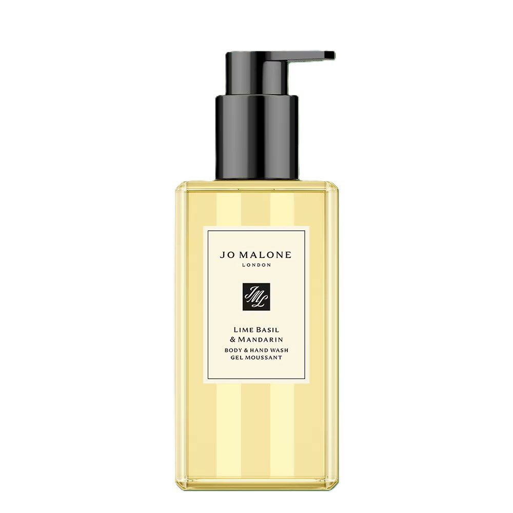 Гель для душа Jo Malone Lime Basil & Mandarin Body & Hand Wash, 250 мл, с бархатистой пеной.