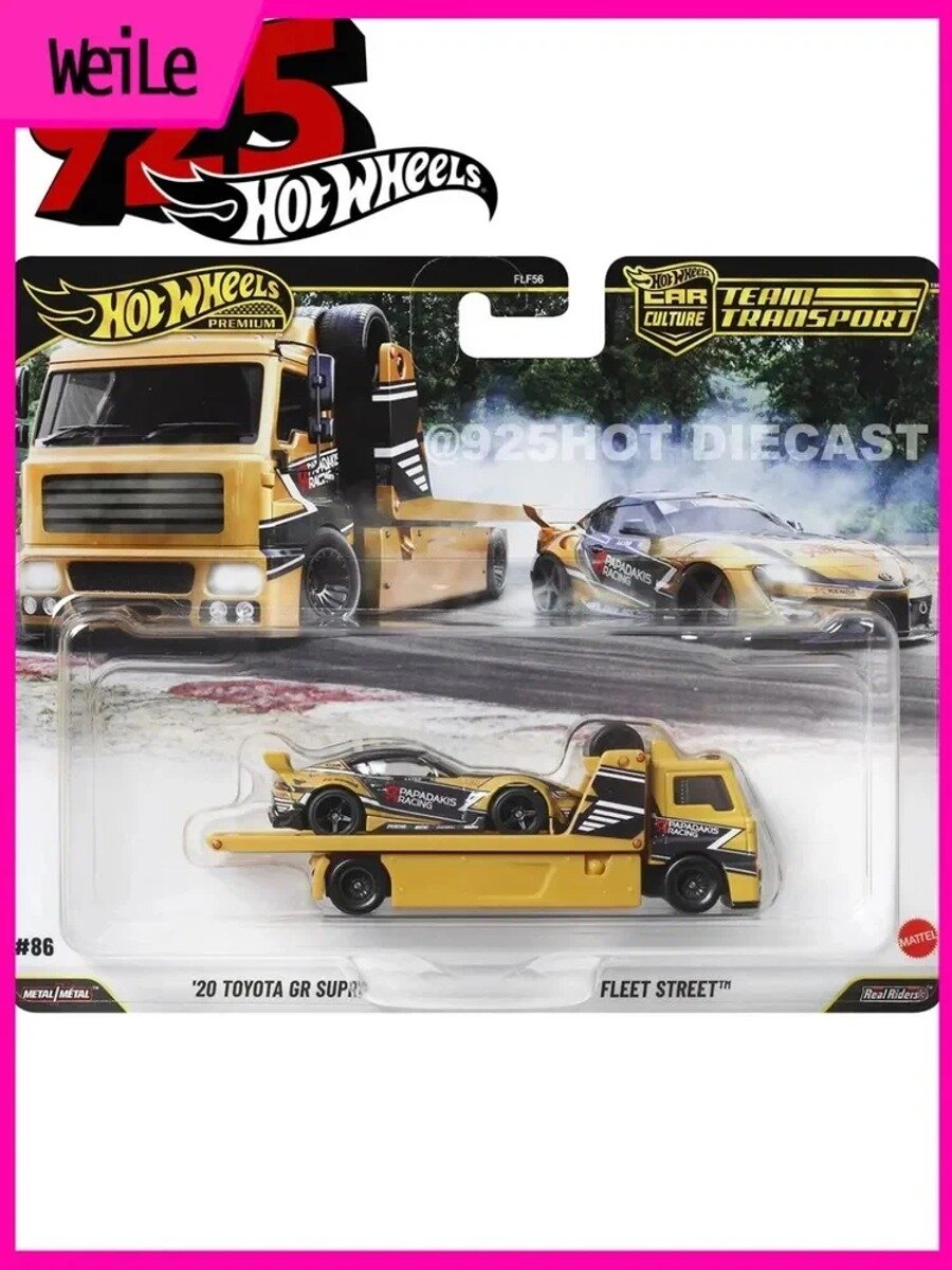 Машинка Hot Wheels Team Transport FLF56 20 Toyota GR Supra&Fleet Street
