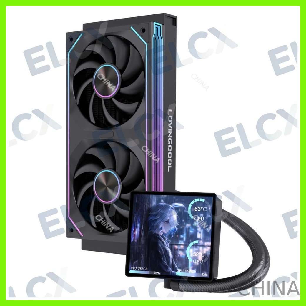 LOVINGCOOL SC60 Firefly 240 Радиатор водяного охлаждения процессора с вентилятором 4,0-дюймовый полноэкранный дисплей
