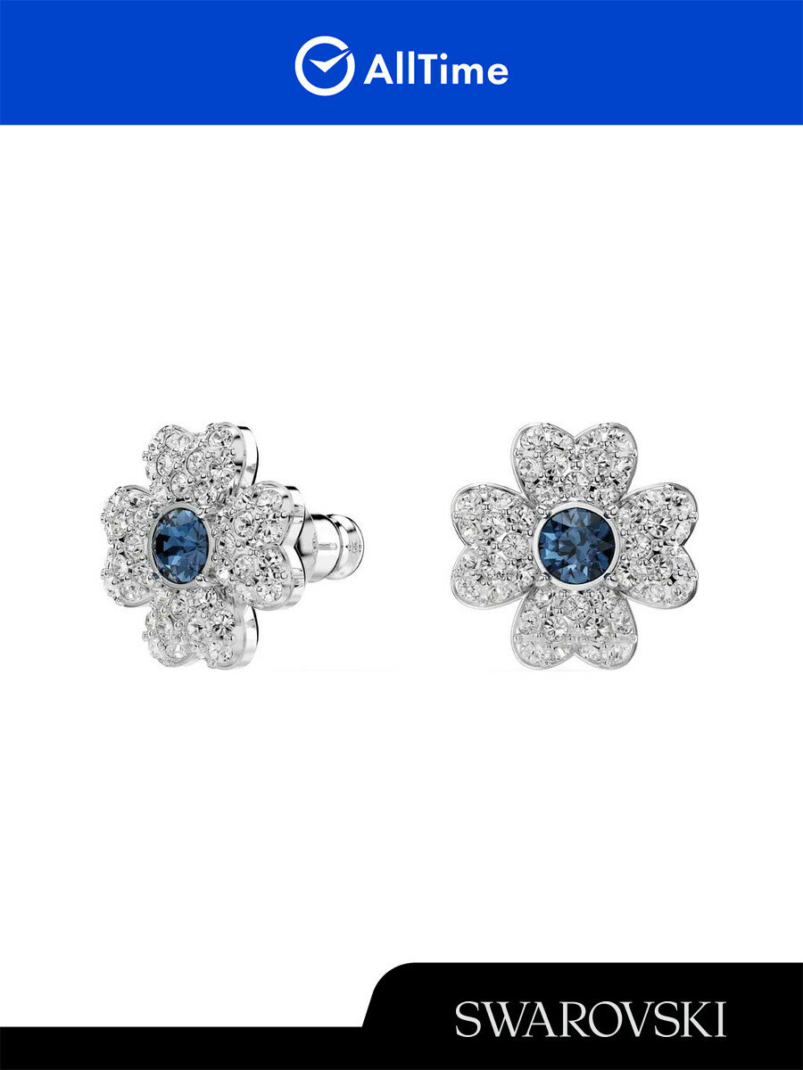 Серьги пусеты SWAROVSKI, кристаллы Swarovski