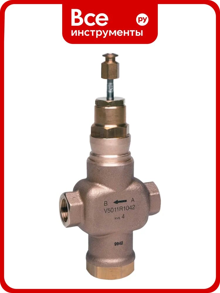 2-х ходовой регулирующий линейный муфтовый клапан Honeywell DN32 PN16 Kvs 16 20мм V5011R1075