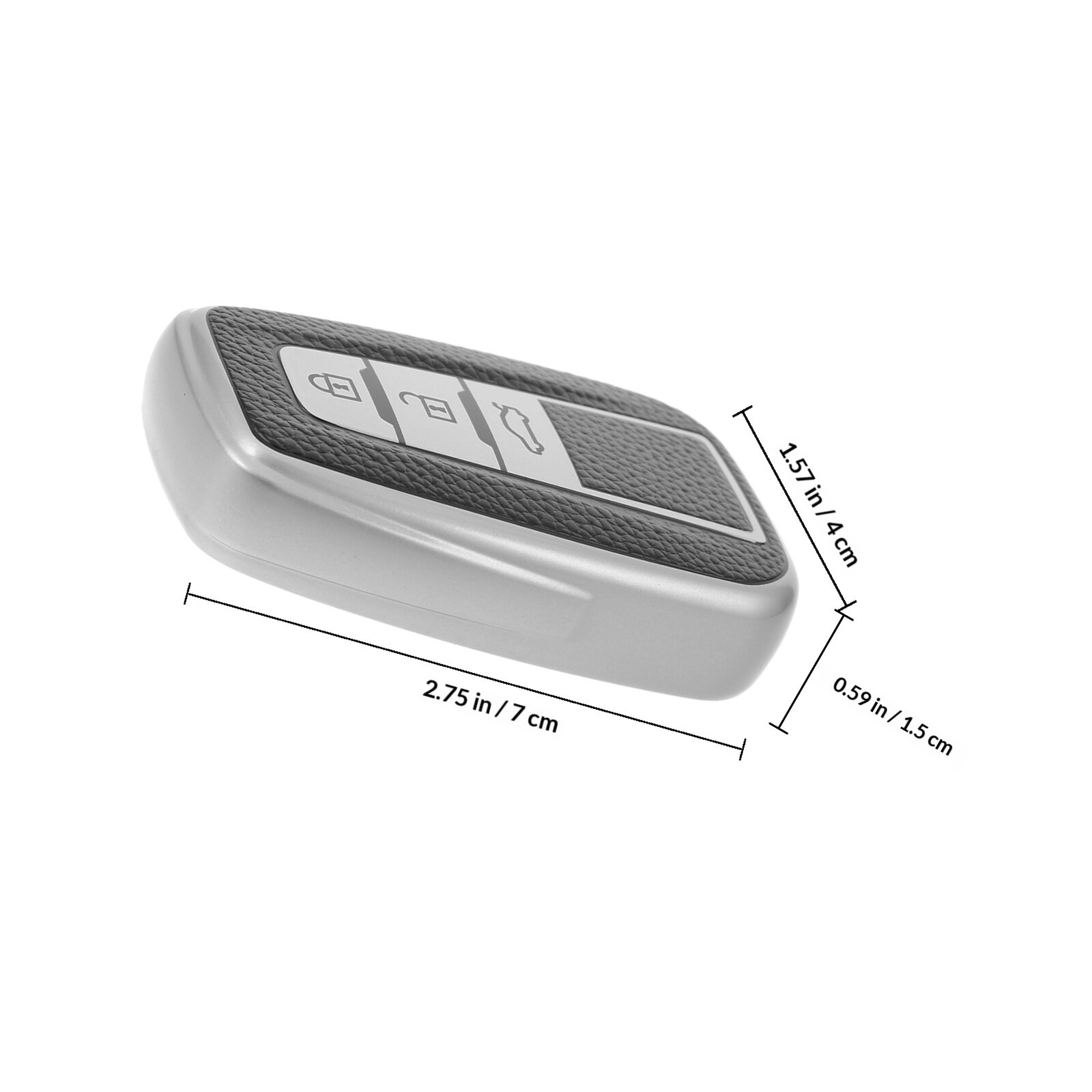 Чехол Для Авто Ключей Серебристый Размер 7.00X4.00X1.50Cm Защита От Царапин И Повреждений