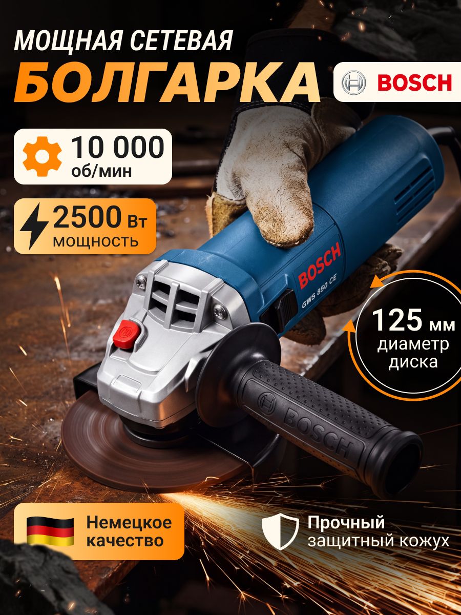 Болгарка электрическая 125 с регулировкой оборотов, УШМ сетевая