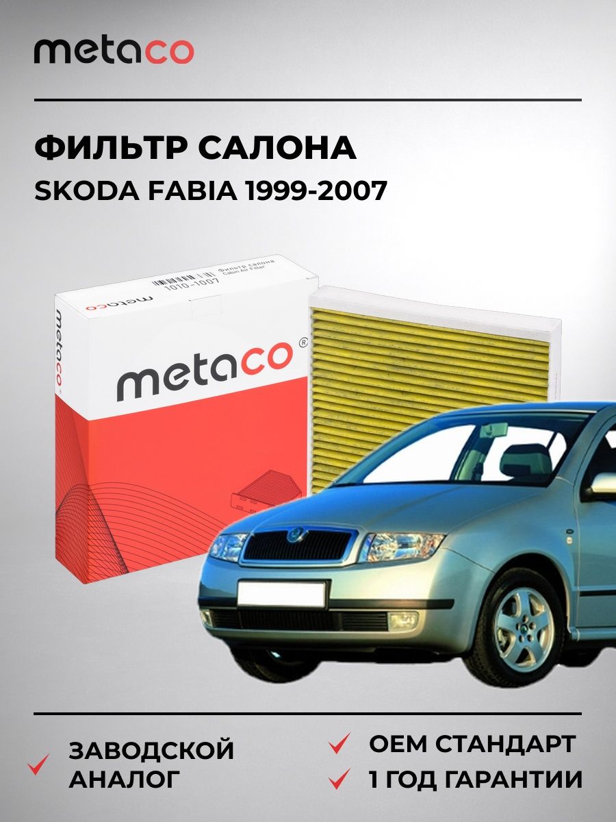 Фильтр салона METACO 10101007 Шкода Фабия Skoda Fabia 1999-2007
