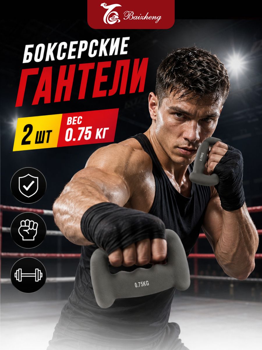 Гантели боксерские - Для бокса / Для бега / Для тренировок 0.5кг, 2шт.