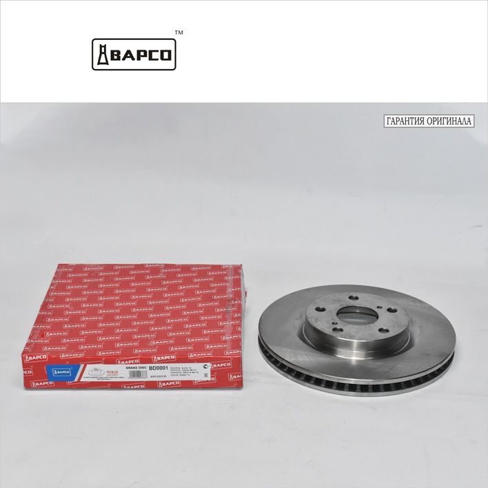 Диск тормозной пер. вентилируемый TOYOTA CAMRY V40. RAV4 2.0/2.2D 06 (Bapco BD0001)
