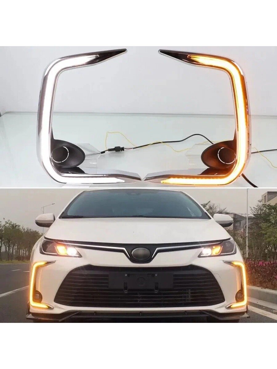 KNOW EASY-Фары автомобильные, Огни дневные ходовые, 2 шт, арт. Toyota Corolla E210 2019-2023