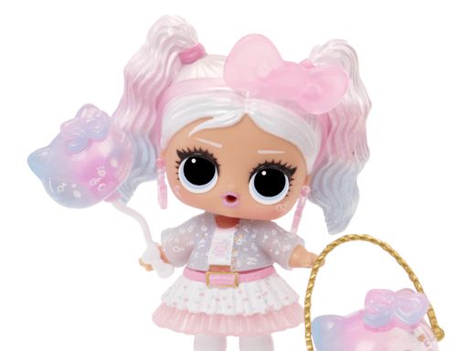 Кукла Miss Pearly Hello Kitty 50 лет, без скорлупы, упаковка вскрыта
