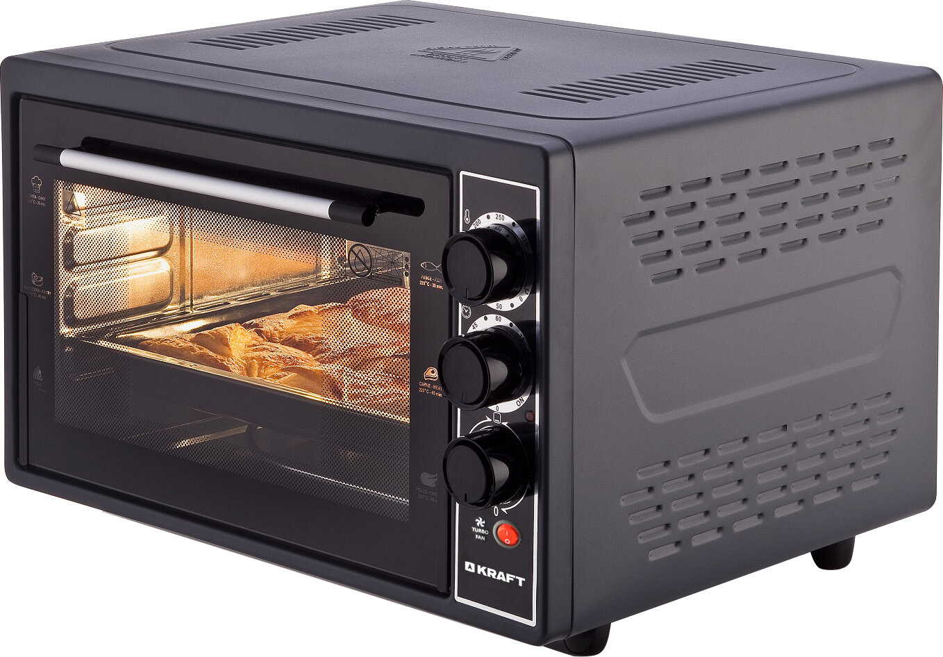 Мини печь Kraft KF-MO 3802 KBL черный