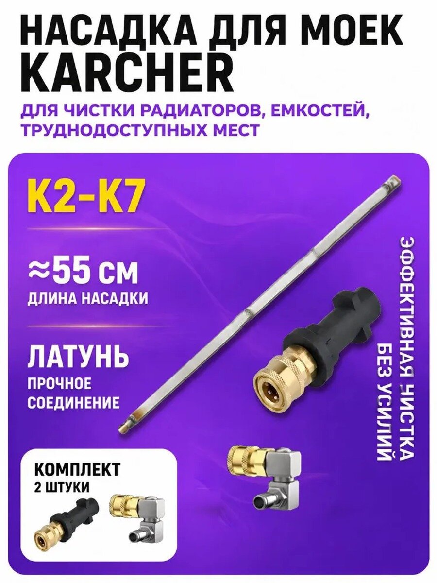 Для моек KARCHER насадка для чистки радиаторов, емкостей, труднодоступных мест LWW