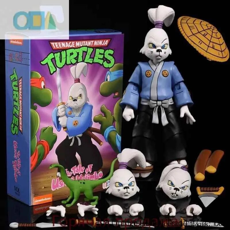 Подвижная фигурка Усаги Ёдзимбо из вселенной Черепашки-ниндзя NECA Teenage Mutant Ninja Turtles Usagi Yojimbo Rabbit