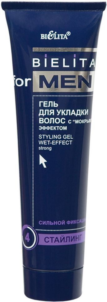 Гель для укладки с мокрым эффектом BIELITA FOR MEN, 100 мл