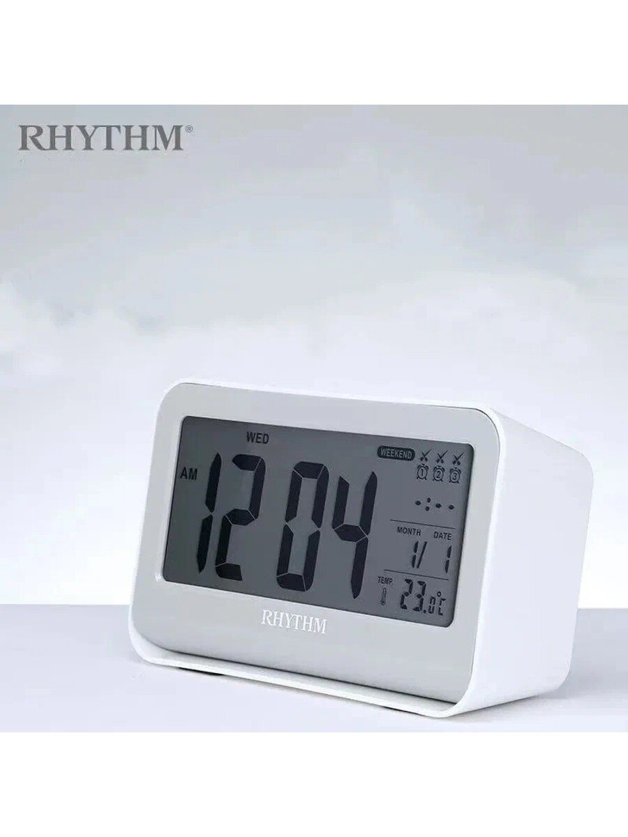 Rhythm Бесшумный будильник в детской комнате, Цвет слоновая кость