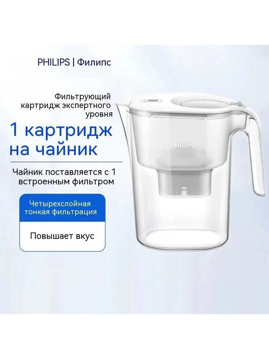 KNOW EASY-Фильтр-кувшин для воды AWP2938GNT/51 4л, с цифровым таймером, задерживает хлор, известь и пфок, зеленый