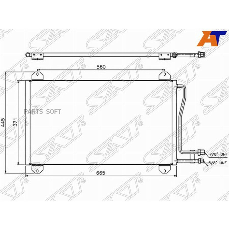 Радиатор кондиционера Mercedes-Benz Sprinter 95-06 / Sprinter classic RUS 13-18 от официального дистрибьютора, SAT, артикул STMD103940