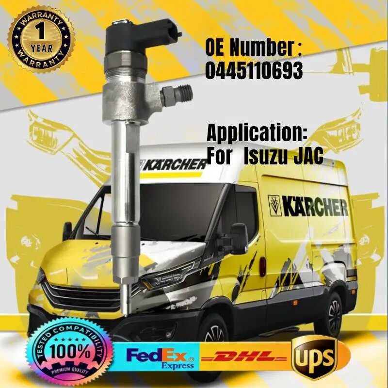 Исузу 0445110693 Топливная форсунка Common Rail / Форсунка дизельного двигателя, совместим с JAC, Аналог OEM