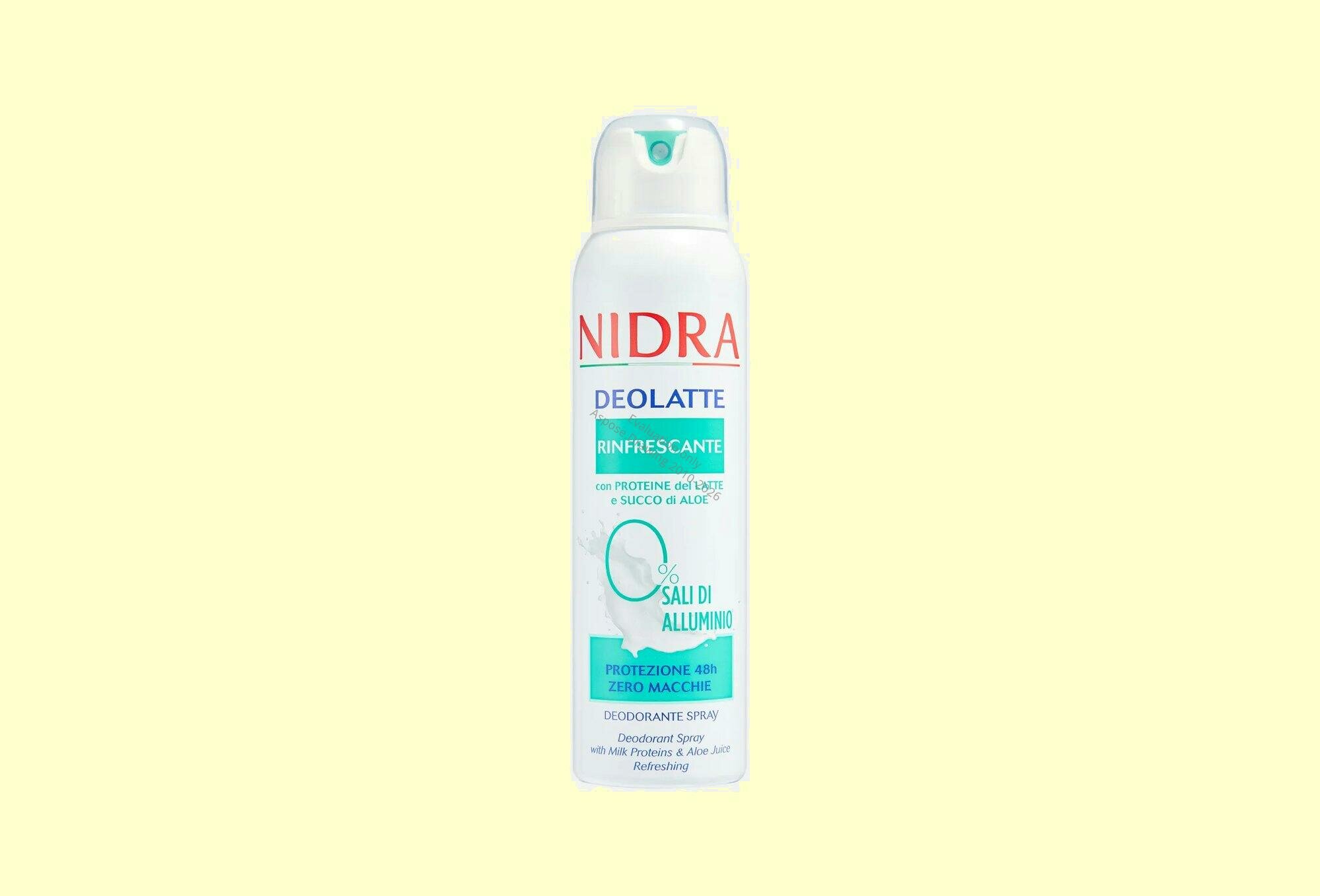 Дезодорант-аэрозоль освежающий NIDRA fresh milk deodorant spray with milk proteins, 150 мл
