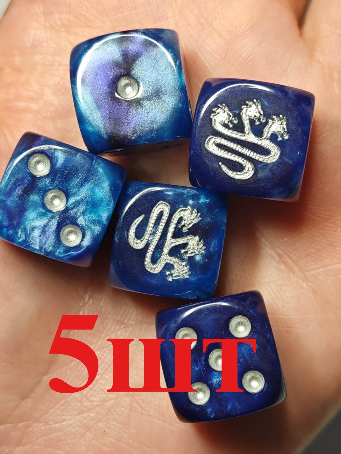 Кубики Warhammer 40K диаметром 16 мм 5 шт.