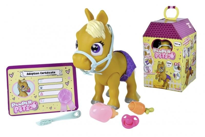 Мягкая игрушка Simba Pamper Petz пони из банды подгузников, белый